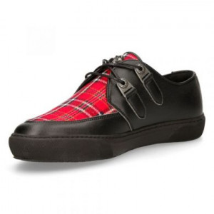  M-REBEL001-V4 VEGAN BLANCO, TELA ESCOCESA ROJA, REBEL NEGRO New Rock M.REBEL001-V4 -  