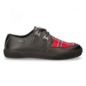  M-REBEL001-V4 VEGAN BLANCO, TELA ESCOCESA ROJA, REBEL NEGRO New Rock M.REBEL001-V4 -  