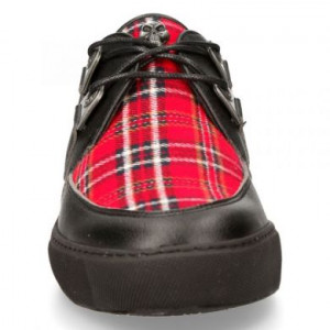  M-REBEL001-V4 VEGAN BLANCO, TELA ESCOCESA ROJA, REBEL NEGRO New Rock M.REBEL001-V4 -  