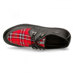  M-REBEL001-V4 VEGAN BLANCO, TELA ESCOCESA ROJA, REBEL NEGRO New Rock M.REBEL001-V4 -  