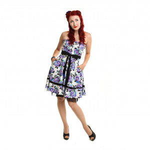  HOLLY DRESS LADIES BLUE ROSE - 