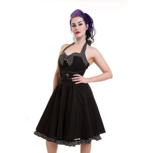  LILLY MARY DRESS LADIES BLACK/WHITE - 