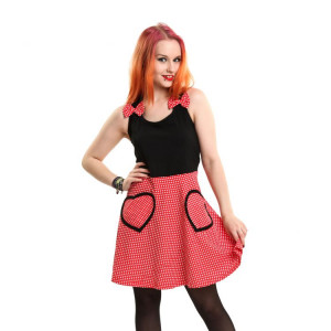  MIMMIE DRESS LADIES BLACK/RED - 