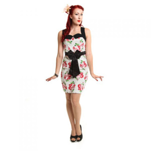  OPHELIA DRESS LADIES ROSE POLKA WHITE - 