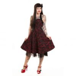  KASIE DRESS LADIES RED/BLACK Rockabella D-KASIE-RB -  