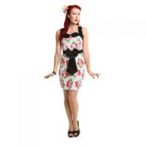  OPHELIA DRESS LADIES ROSE POLKA WHITE Rockabella D-OPHELIA-RPW -  