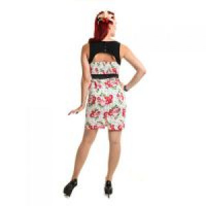  OPHELIA DRESS LADIES ROSE POLKA WHITE Rockabella D-OPHELIA-RPW -  