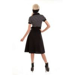  TIFFANY DRESS LADIES BLACK/WHITE Rockabella D-TIFFANY-BW -  
