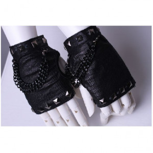  punk studs fingerless gloves /  /  /  - 