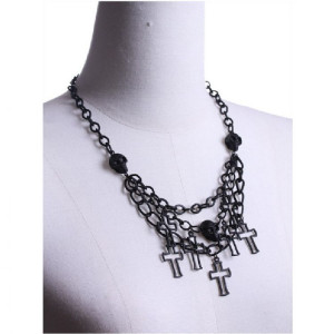  cross skull necklace - 