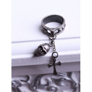  skull cross ring - 