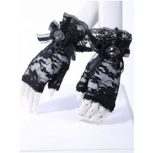  bow fingerless gloves /  /  /  - 