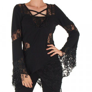  Gothic Lace T- shirts Black - 