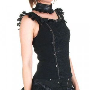  sleeveless lace shirt with choker /  /  /  - 