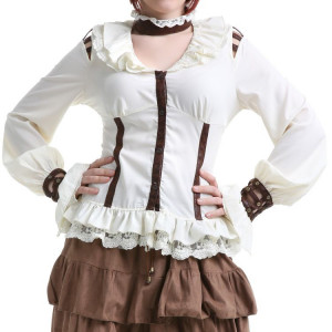  Ruffled blouse White - 