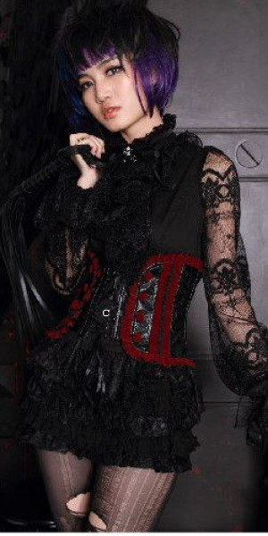  Gothic Girdle Black/Red /  /  /  /   - 