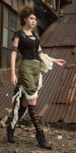  Steampunk Vest Black - 