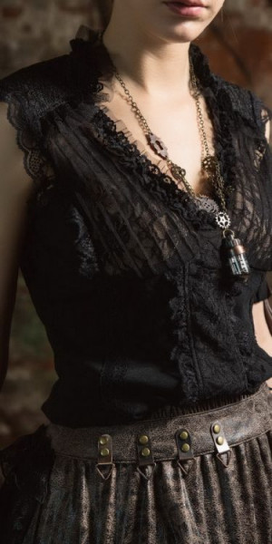  Steampunk Vest Black - 