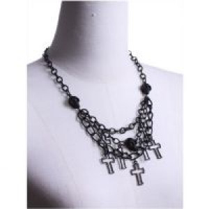  cross skull necklace RQ-BL 1003bk -  