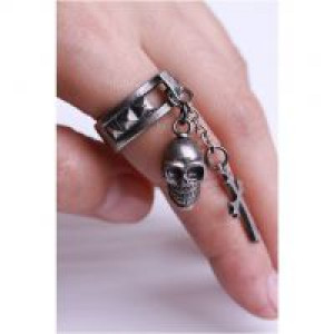  skull cross ring RQ-BL 1004s -  