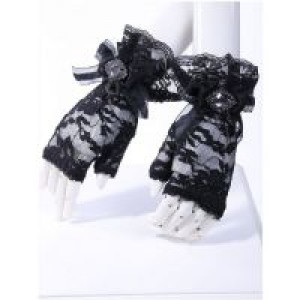  bow fingerless gloves RQ-BL 1017bk /  /  /  / -  