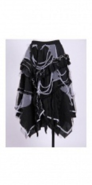  long beggar skirt RQ-BL 21030bw /  /  /  / -  