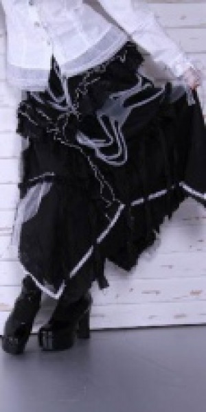  long beggar skirt RQ-BL 21030bw /  /  /  / -  