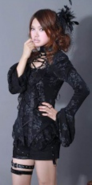  flora lace shirt RQ-BL 21037bk /  /  /  / -  