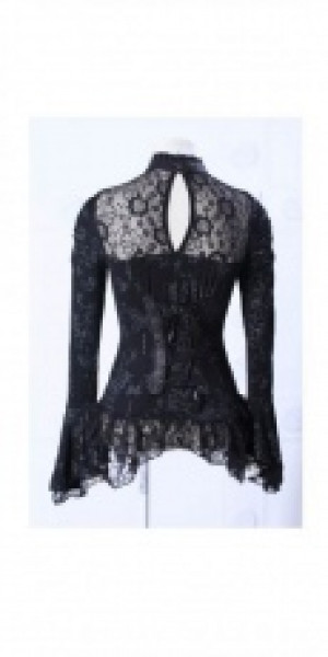  flora lace shirt RQ-BL 21037bk /  /  /  / -  