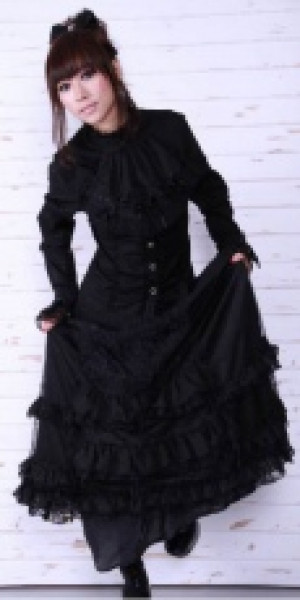  maxi ruffles skirt RQ-BL 21040bk /  /  /  / -  