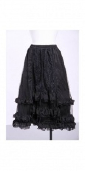  maxi ruffles skirt RQ-BL 21040bk /  /  /  / -  