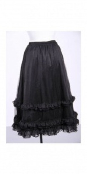  maxi ruffles skirt RQ-BL 21040bk /  /  /  / -  