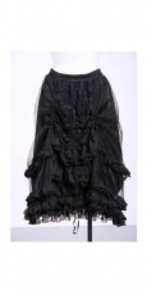  maxi ruffles skirt RQ-BL 21040bk /  /  /  / -  