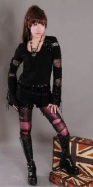  punk T-shirt RQ-BL 21055bk /  /  /  / -  