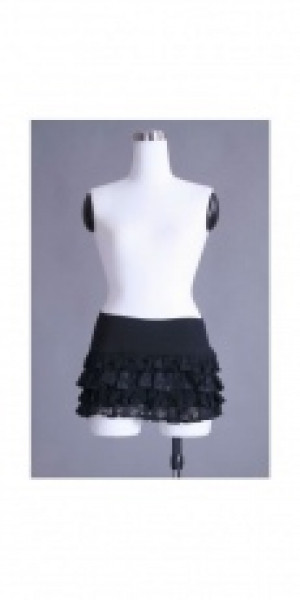 - ruffles mini shorts RQ-BL 21069bk /  /  /  / -  