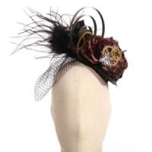  feather flowers headdress RQ-BL SP078bk -  