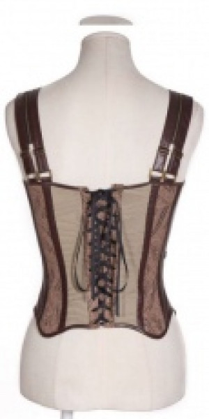  zipper up corset with shoulderer strap RQ-BL SP048cf /  /  /   / -  