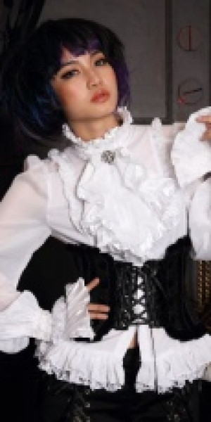  c  ruffles lattern sleeves blouse /  /  /  -  2