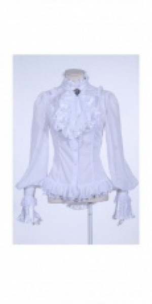  c  ruffles lattern sleeves blouse /  /  /  -  4