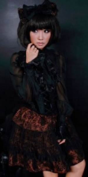  high waist layers skirt with  hair band /  /  /  -  1