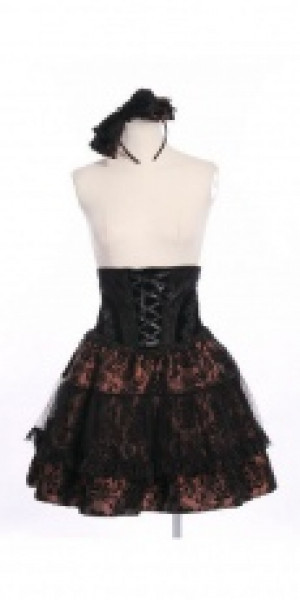  high waist layers skirt with  hair band /  /  /  -  3