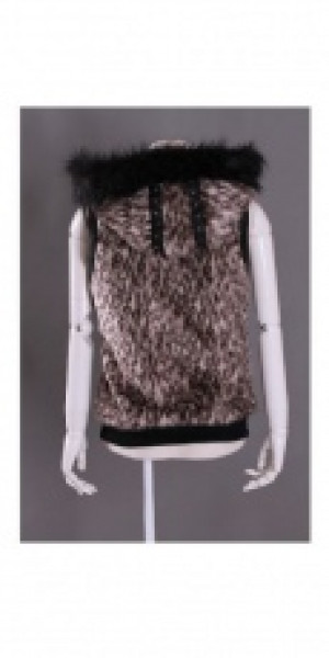  zipper up fur vest -  1