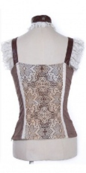  sleeveless lace shirt with choker RQ-BL SP021WI /  /  /  / -  