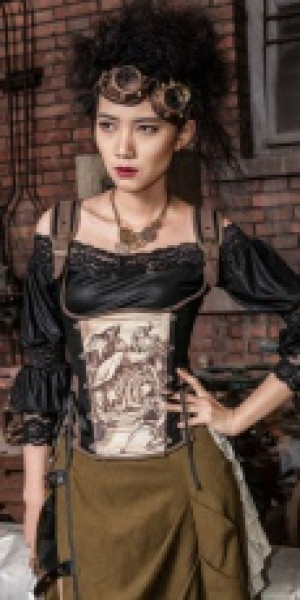  skulls corset -  4
