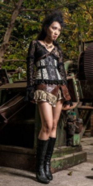  flower lace T-shirt -  1