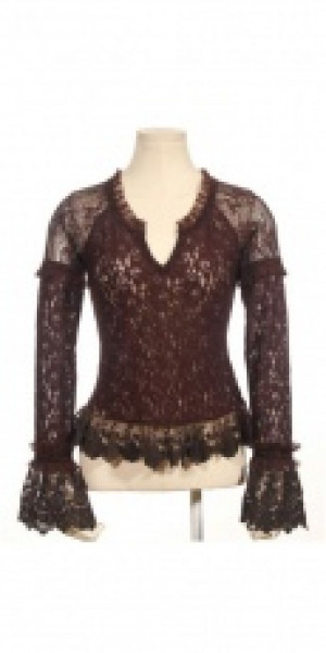  flower lace T-shirt -  3