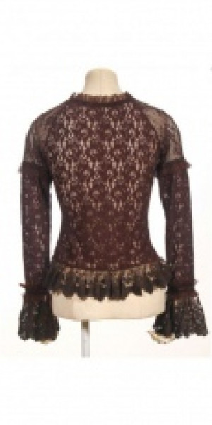  flower lace T-shirt -  4