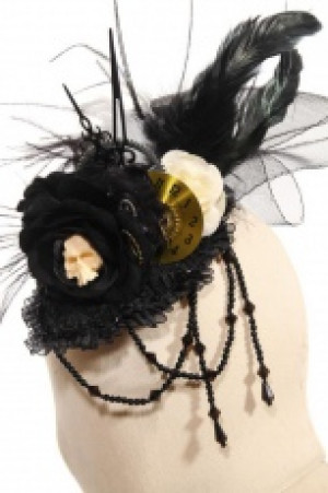  Steampunk Headdress Black -  2