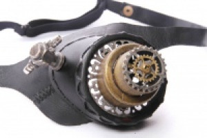  Steampunk Goggles Black -  1