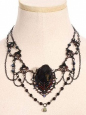      Bird head necklace Black RQ-BL SP125bk /  / -  